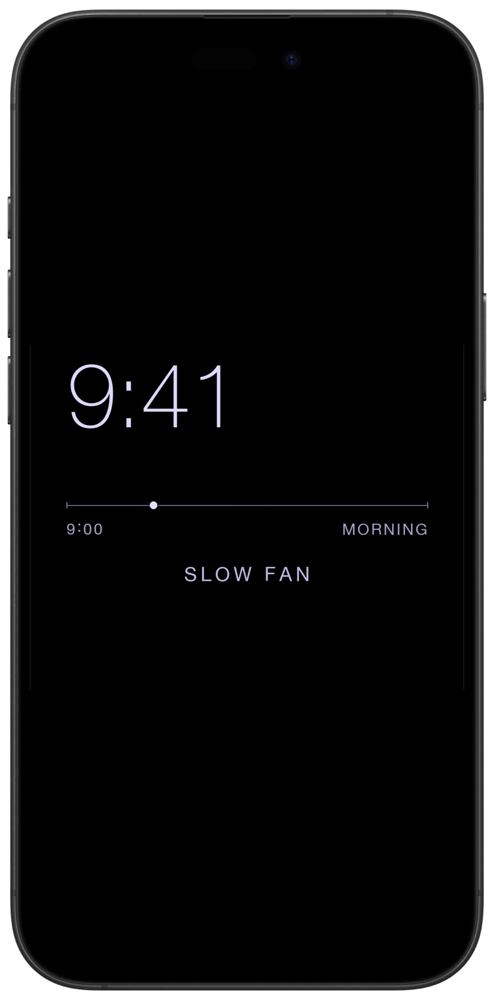 Veil Bedside Clock Mode showing a dim nighttime clock